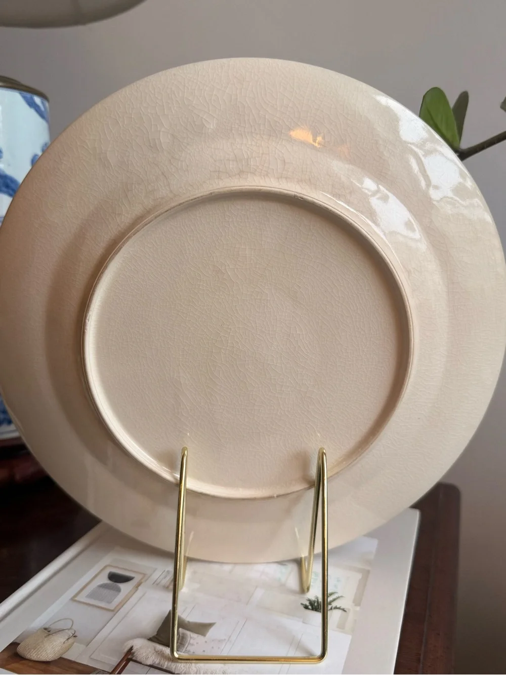 Vintage Scenic Farmhouse Decorative Dinner Plate - Cream, Brown, Green